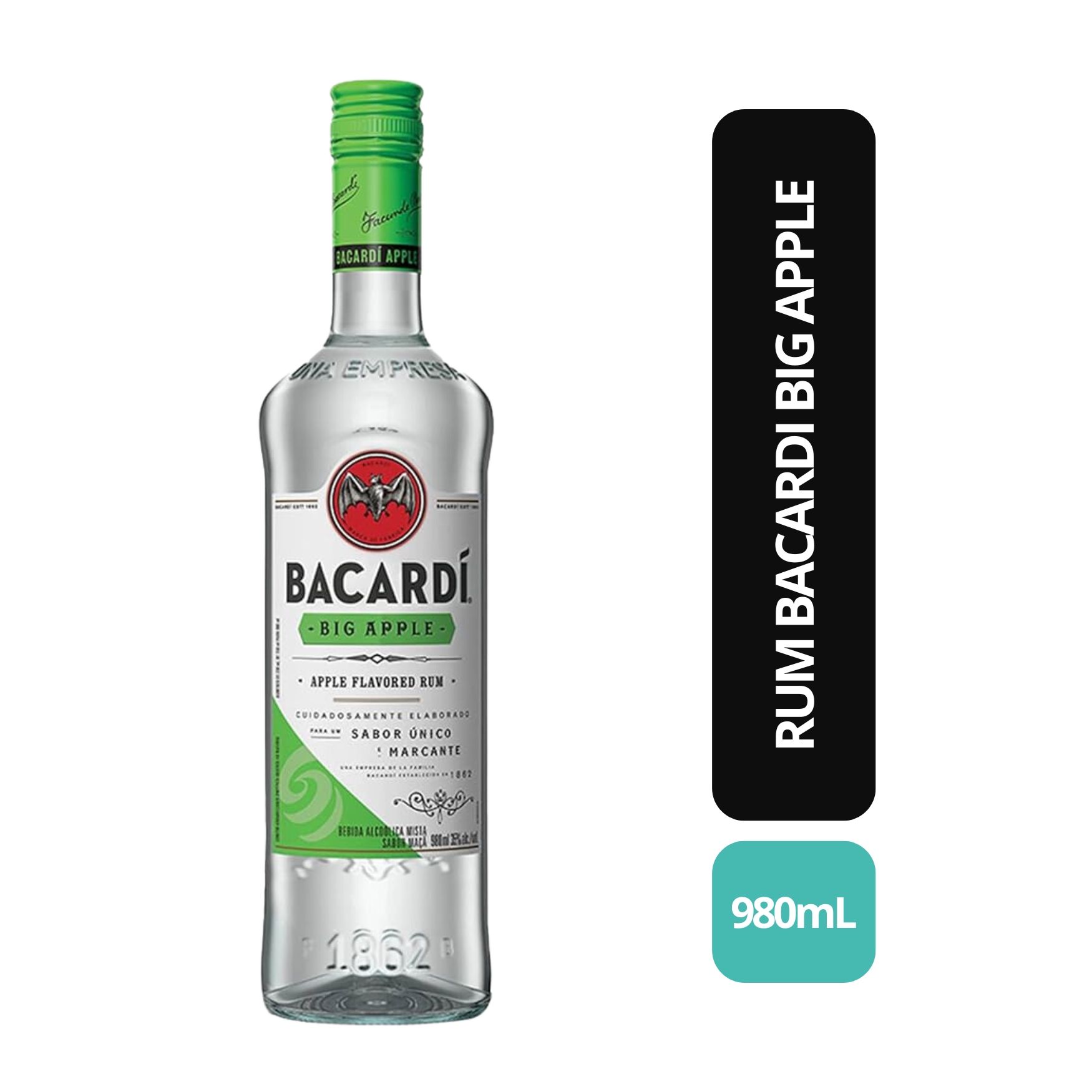 RUM BACARDI BIG APPLE 980ML