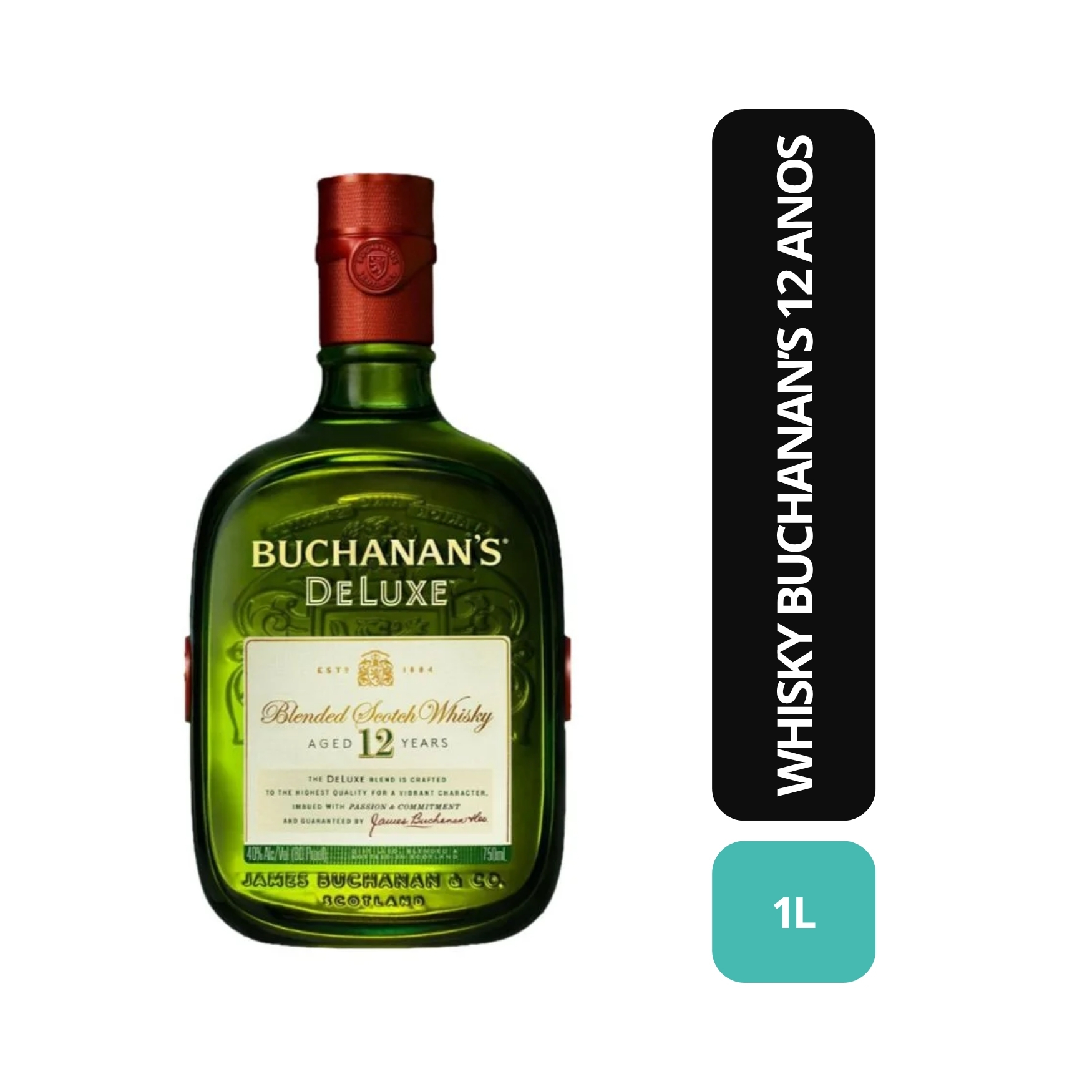 WHISKY BUCHANANS 12 YEARS 1L