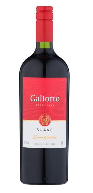 VINHO GALIOTO TINTO SUAVE 1L