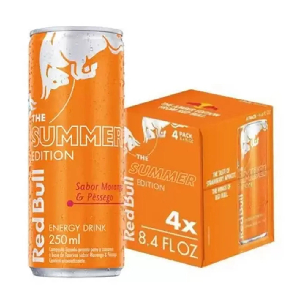 4 PACK RED BULL MORANGO PESSEGO 