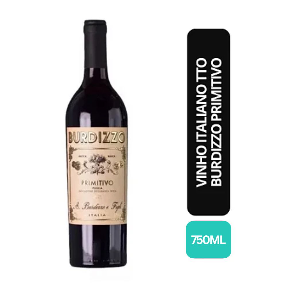 VINHO BURDIZZO PRIMITIVO 375ML