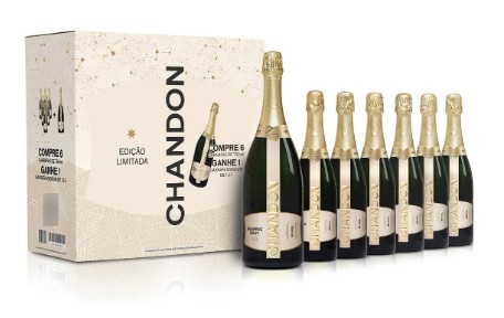 KIT 6 CHANDON RES BRUT E 1 MAGNUM 1,5L