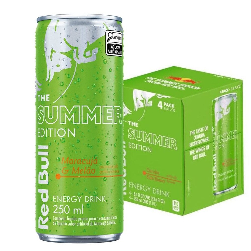 4 PACK RED BULL SUMMER MELAO MARACUJA