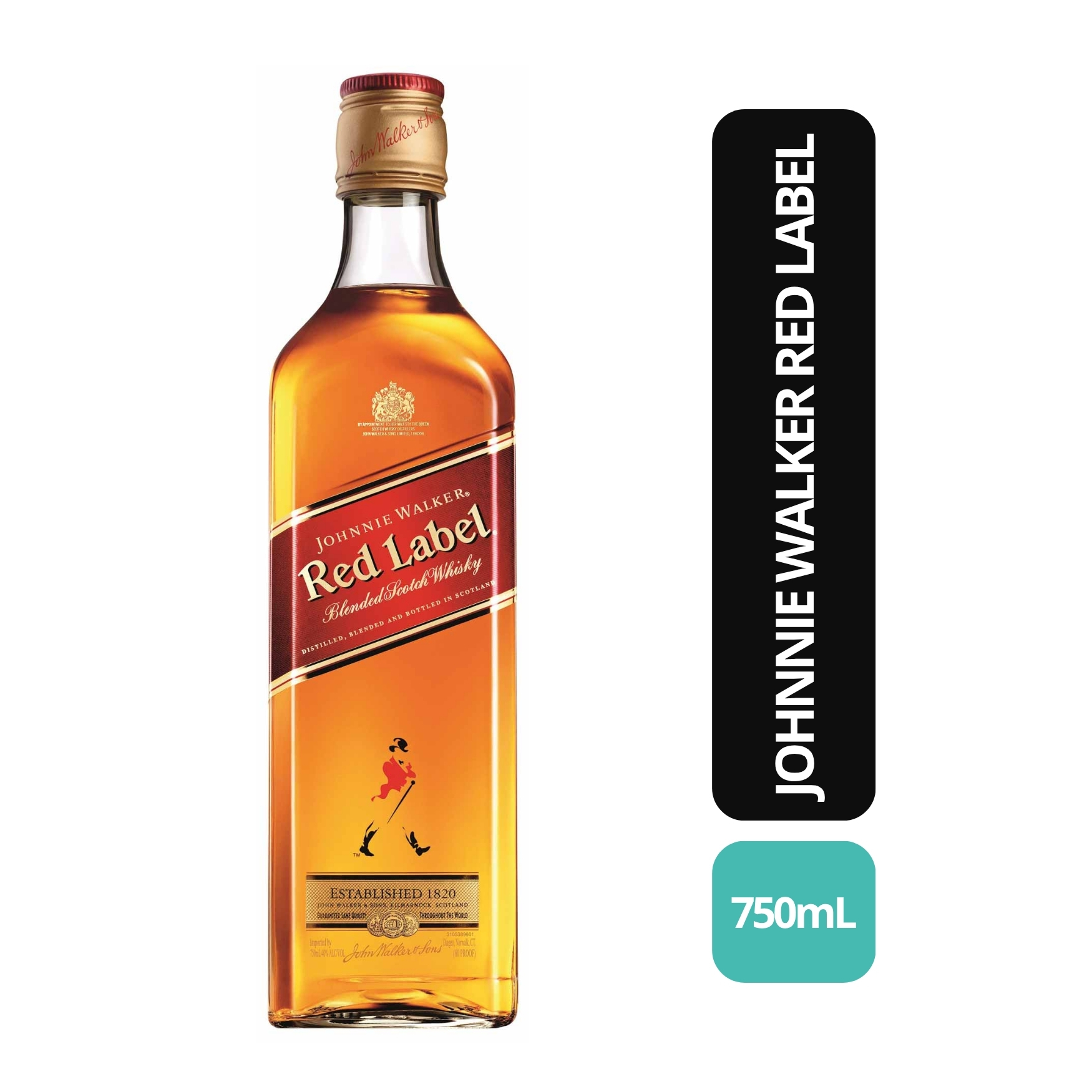 WHISKY J WALKER RED LABEL 750ML- DEST