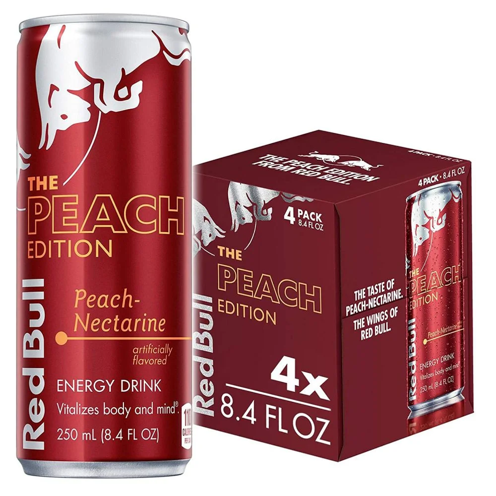 4 PACK RED BULL SUMMER SF PEACH 4X250ML